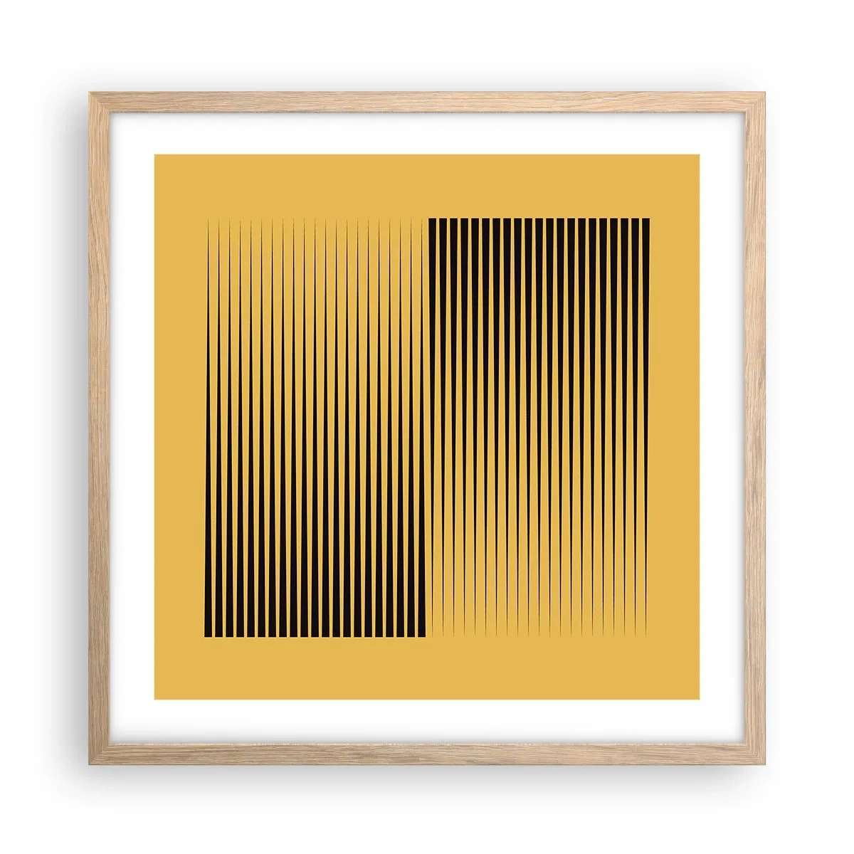 Plakat i ramme af lyst egetræ - Modsætningernes kvadrat - 50x50 cm