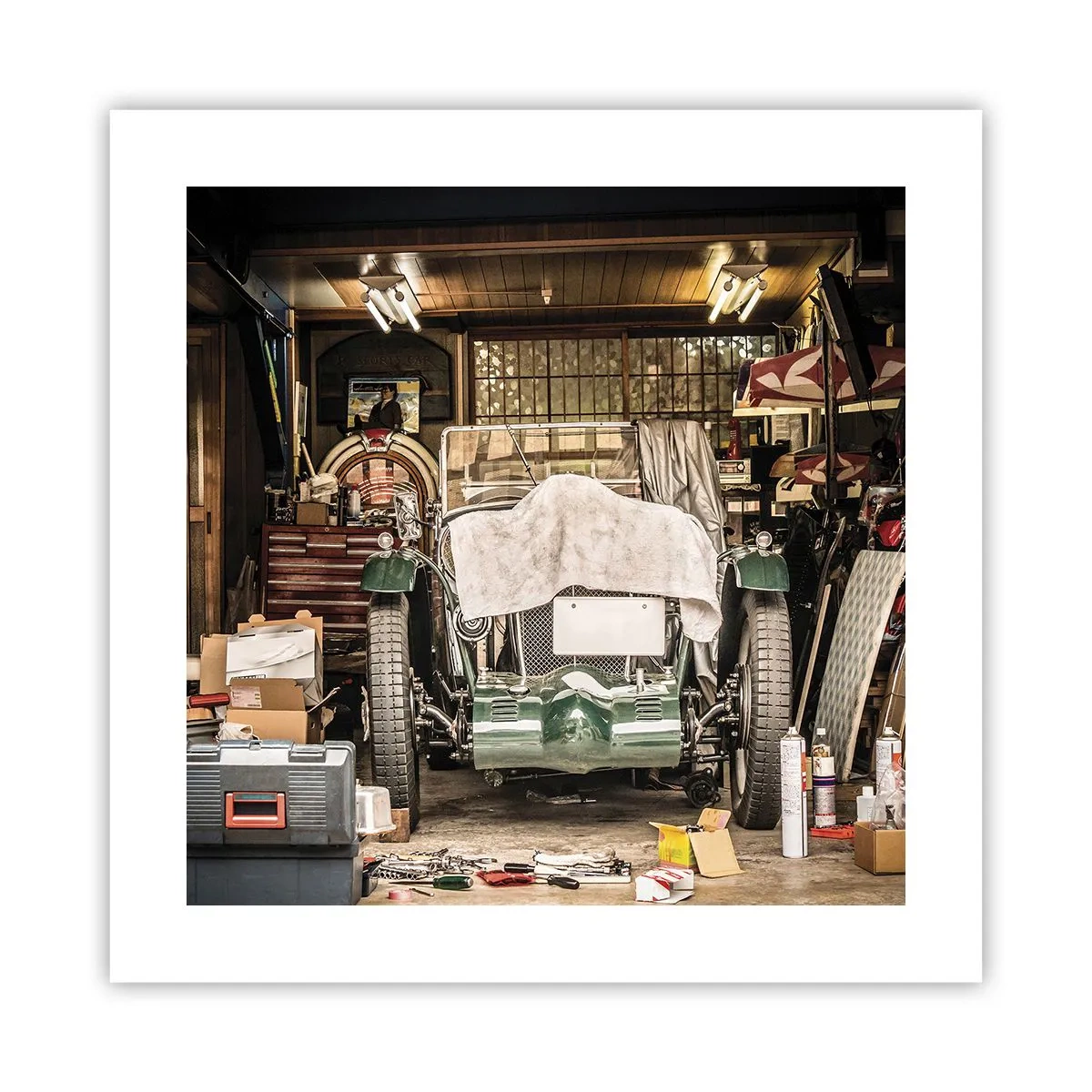 Plakat - Tilbage til fortiden - 40x40 cm