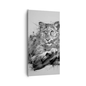 Lærredstryk - Billede på lærred - Ja, jeg lytter godt efter - 65x120 cm