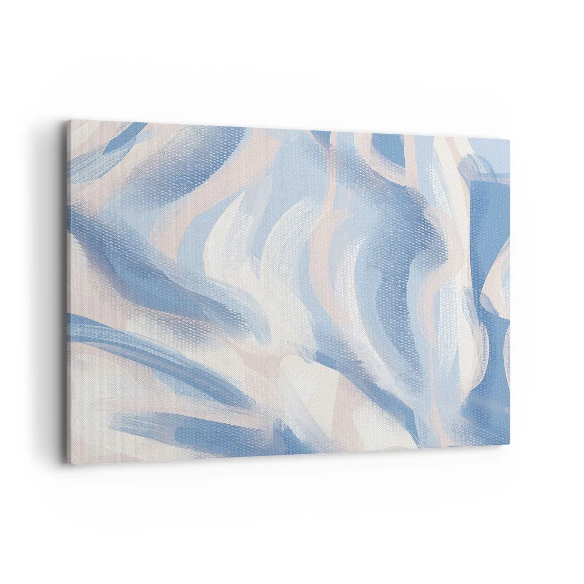 Lærredstryk - Billede på lærred - Blå krusninger - 100x70 cm