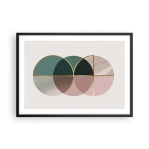 Plakat i sort ramme - Hjul for hjul… - 70x50 cm