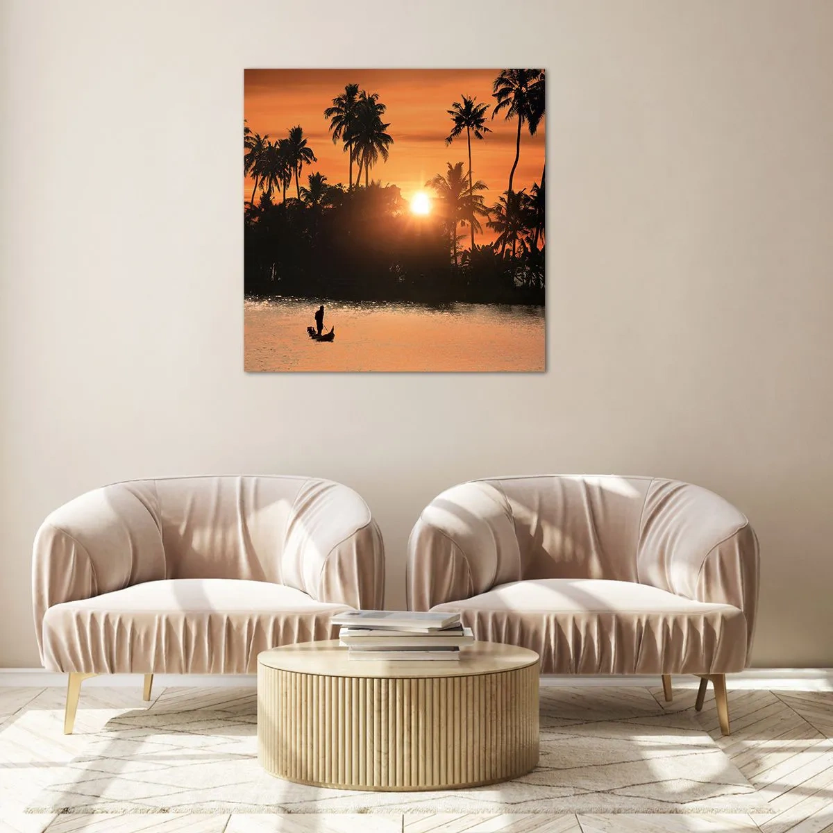 Billede på glas - Tid til at slappe af - 70x70 cm