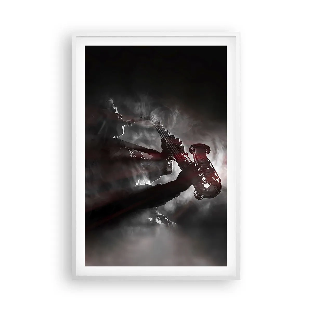 Plakat i hvid ramme - I jazzens dampe - 61x91 cm