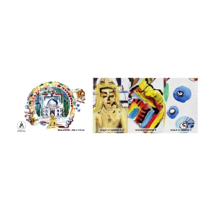 Prøve Fototapet Premium Canvas - Hinduisk balance i verden - Buddha, Indien, buddhisme - 100x30 cm