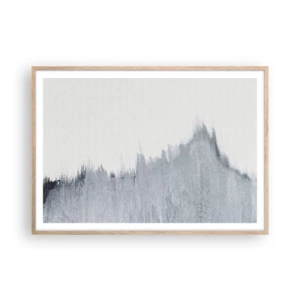 Plakat i ramme af lyst egetræ - Mystisk plade - 100x70 cm