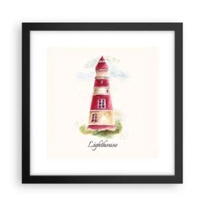 Plakat i sort ramme - Altid vejret omkring - 30x30 cm