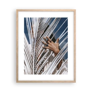 Plakat i ramme af lyst egetræ - Shamanens kæreste? - 40x50 cm