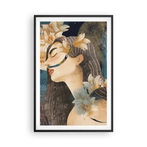 Plakat i sort ramme - Eventyret om prinsessen med liljerne - 61x91 cm