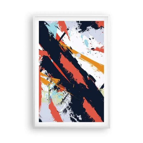 Plakat i hvid ramme - Dynamisk sammensætning - 61x91 cm