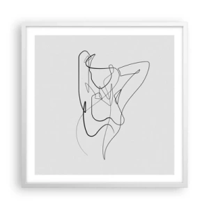 Plakat i hvid ramme - Virkelig, hvad er du for en person... - 60x60 cm