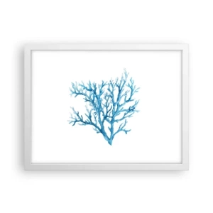 Plakat i hvid ramme - Marint filigran - 40x30 cm