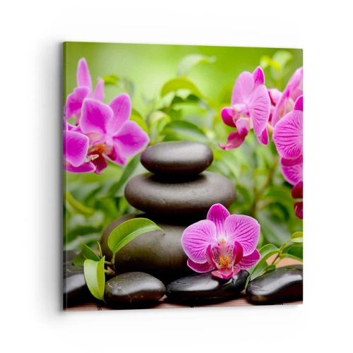 Lærredstryk - Billede på lærred - Pyramide af ro og fred - 70x70 cm