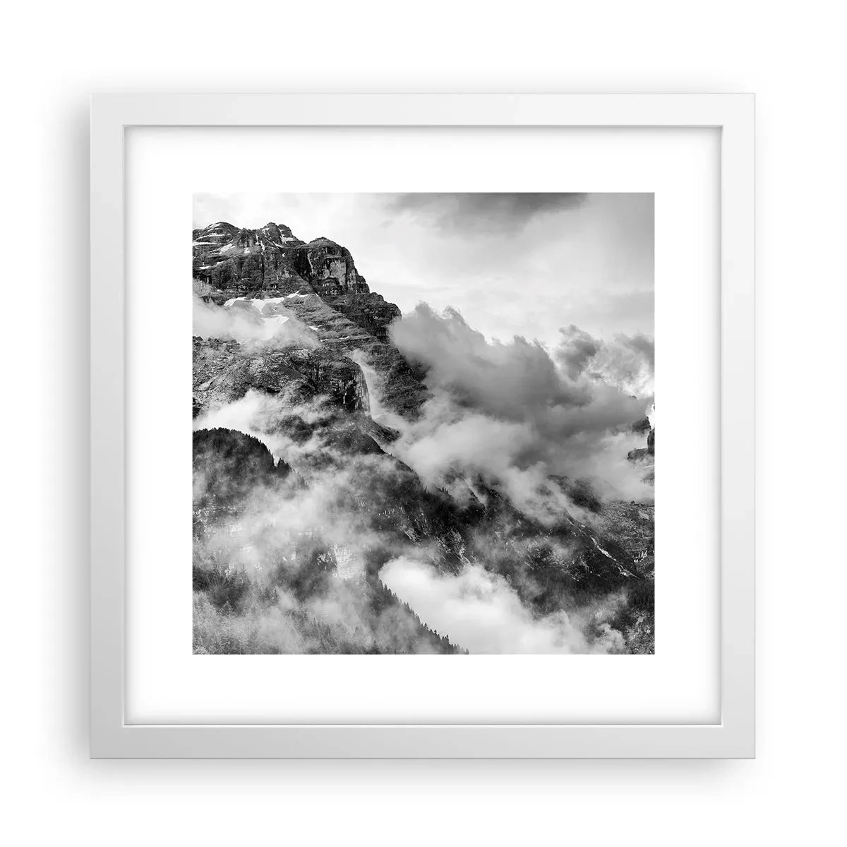 Plakat i hvid ramme - Smukt og grusomt - 30x30 cm