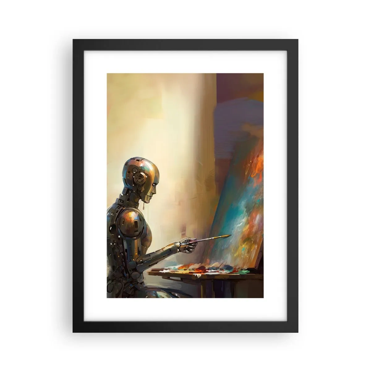 Plakat i sort ramme - Fremtidens kunst - 30x40 cm