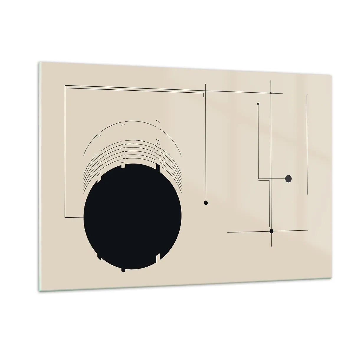 Billede på glas - Fjedrende og dynamisk komposition - 120x80 cm