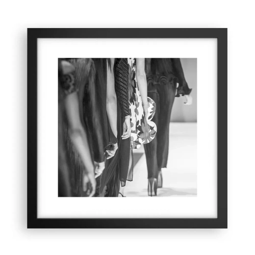 Plakat i sort ramme - En stilfuld parade - 30x30 cm