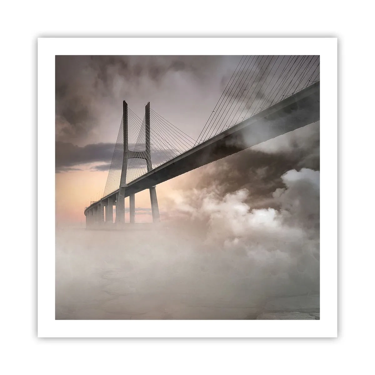 Plakat - På en flod, der ikke eksisterer - 60x60 cm