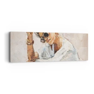 Lærredstryk - Billede på lærred - Portræt i fuldt sollys - 90x30 cm