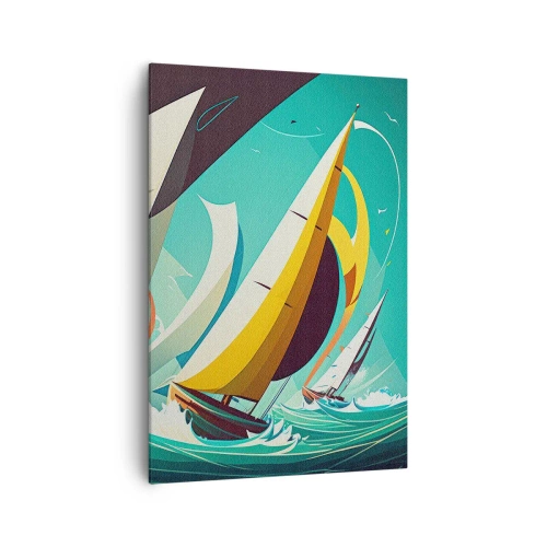 Lærredstryk - Billede på lærred - Tæt på og personligt med elementerne - 70x100 cm