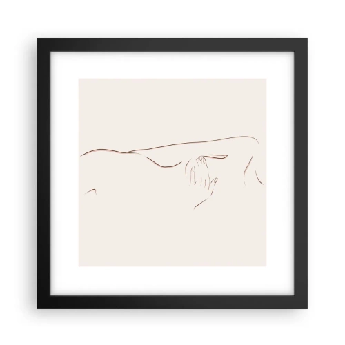 Plakat i sort ramme - Begærets form - 30x30 cm
