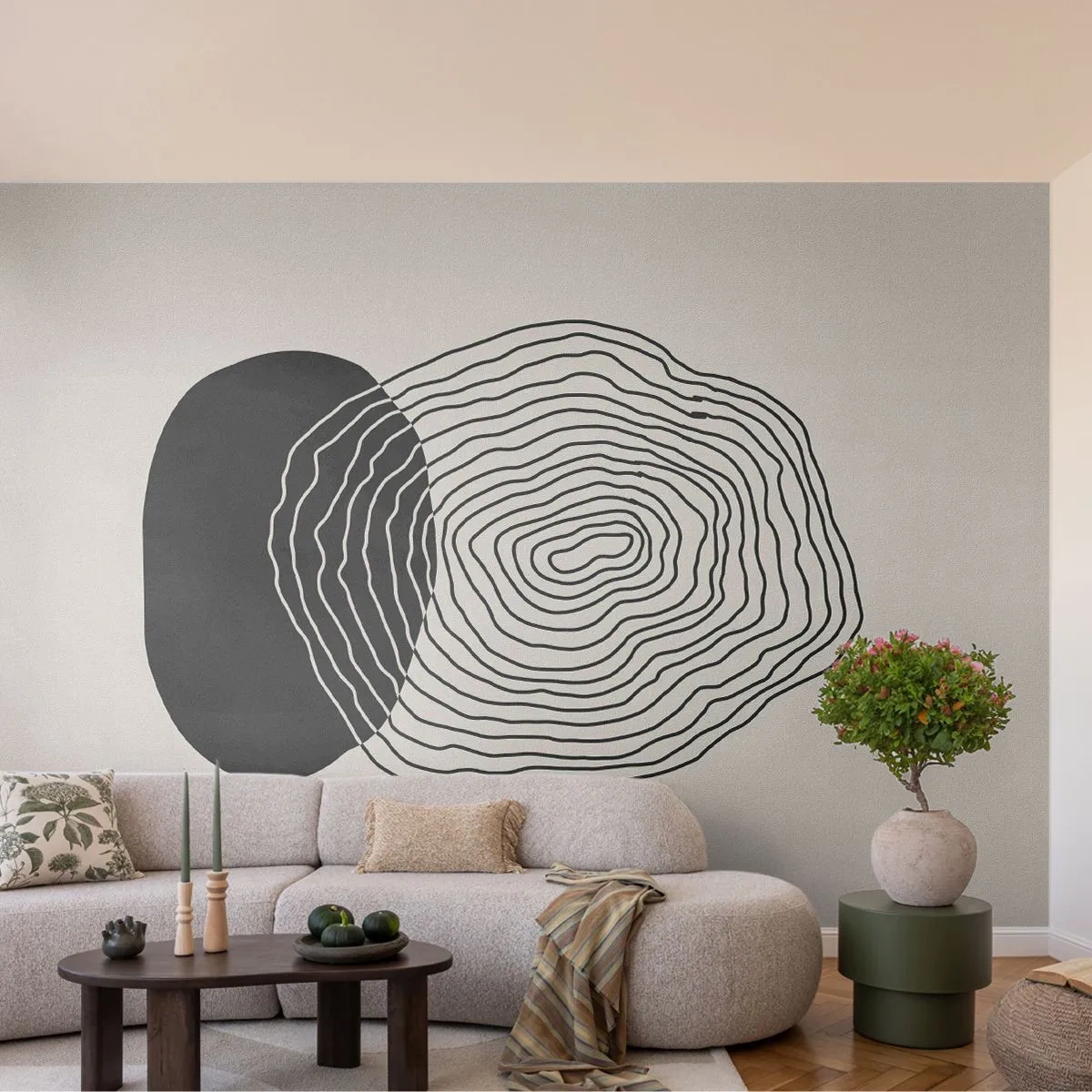 Fototapet Premium Sand - Varighed og vibration - Abstraktion, Stykke, Grafik - 100x70 cm