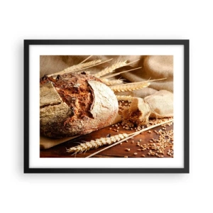 Plakat i sort ramme - Appetitlig, velduftende, sprød - 50x40 cm