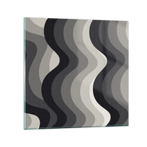 Billede på glas - Bølge efter bølge - 30x30 cm
