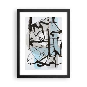 Plakat i sort ramme - Ikke desto mindre blå - 30x40 cm
