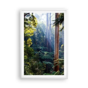 Plakat i hvid ramme - En fortælling om skoven - 61x91 cm