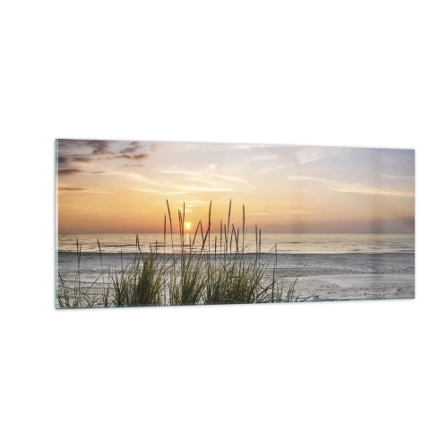 Billede på glas - Se, tænk, føl - 100x40 cm