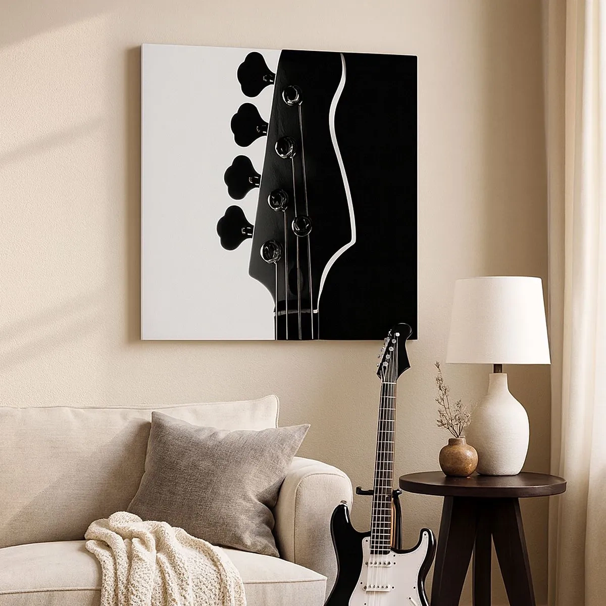 Lærredstryk - Billede på lærred - Stilhed i klipper - 30x30 cm