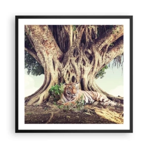 Plakat i sort ramme - Udsigt fra Første Mosebog - 60x60 cm