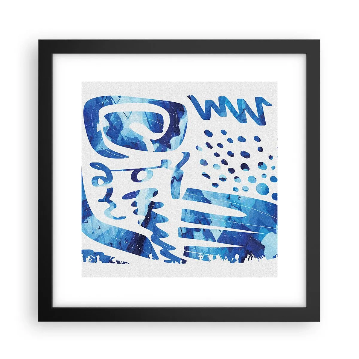 Plakat i sort ramme - Tilbage til rødderne - 30x30 cm