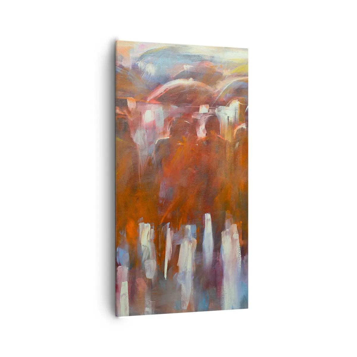 Lærredstryk - Billede på lærred - Lige i regn og tåge - 65x120 cm