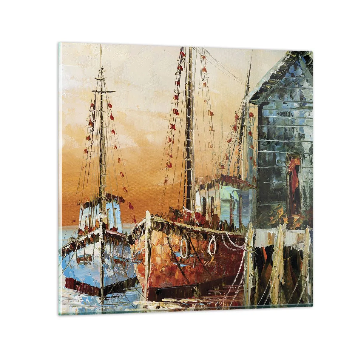 Billede på glas - Fredelig tilbagevenden - 70x70 cm