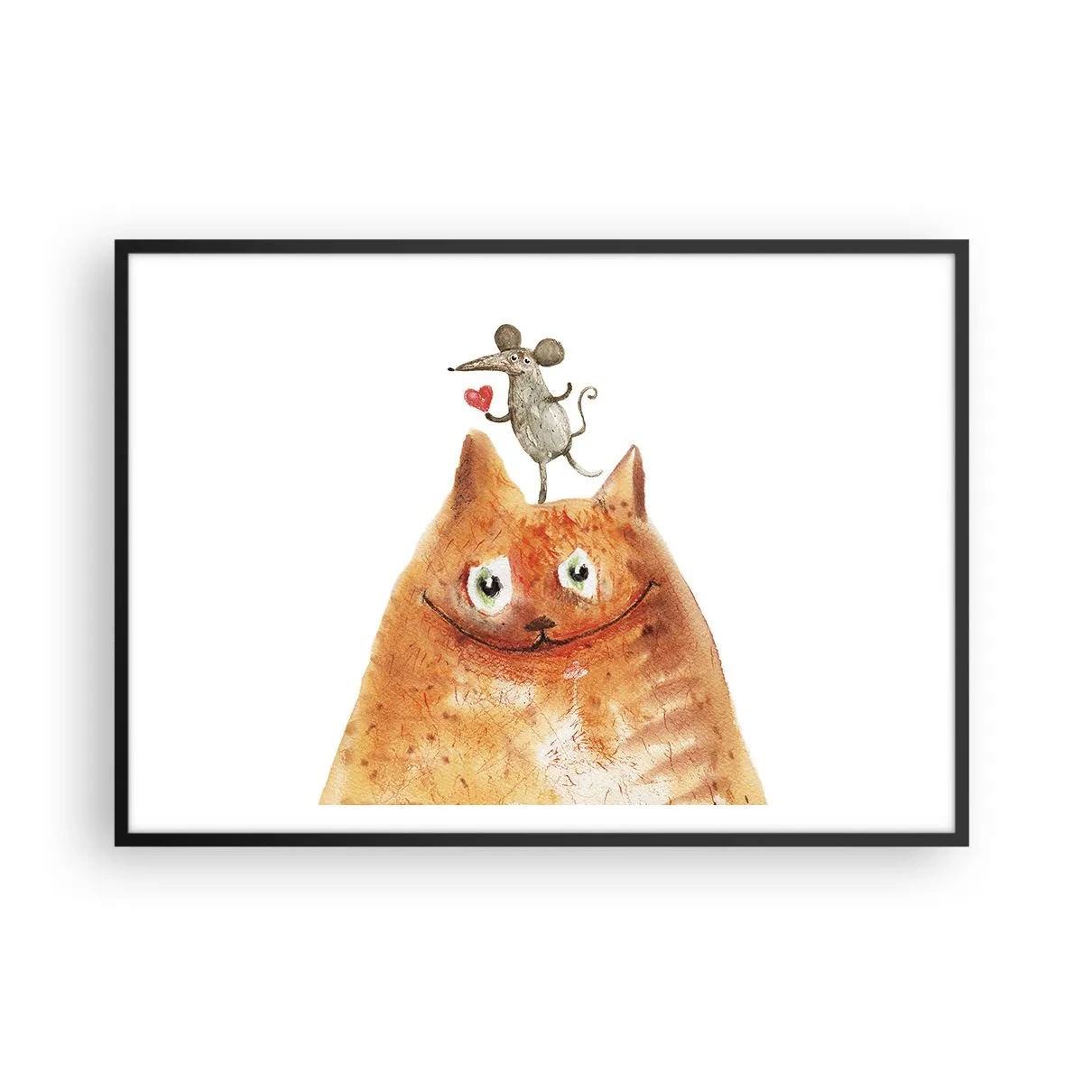 Plakat i sort ramme - Kærlighedens paradokser - 100x70 cm