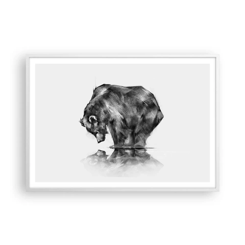 Plakat i hvid ramme - Dejligt at se nogen tæt på - 100x70 cm