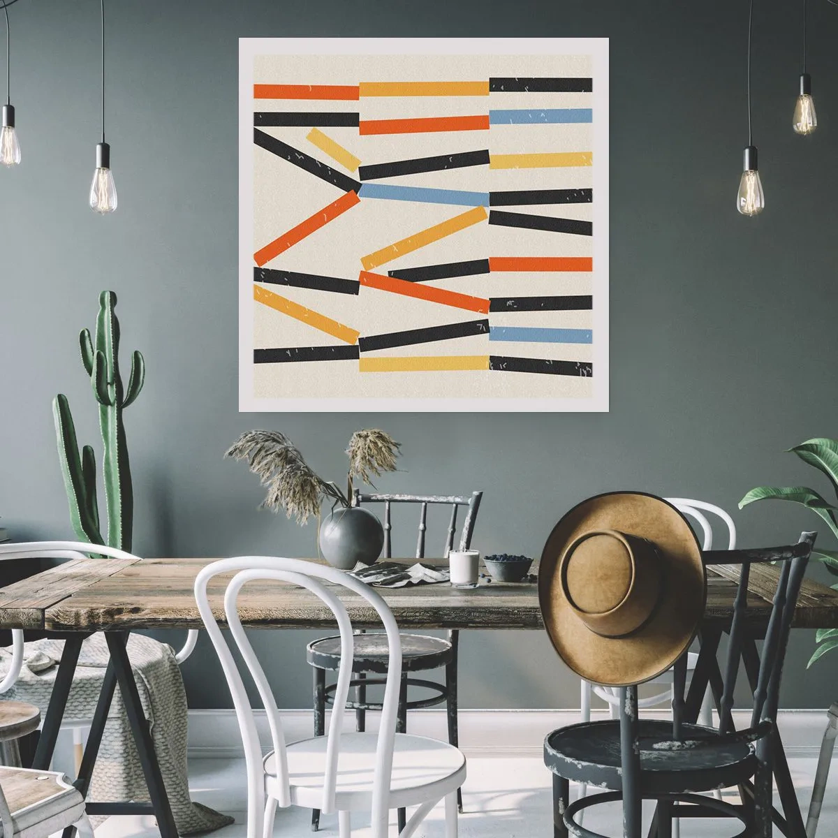 Plakat - Vandret komposition - 50x50 cm