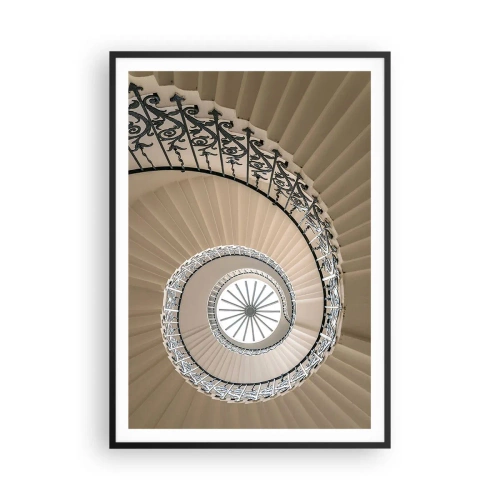 Plakat i sort ramme - I midten af en skal - 70x100 cm