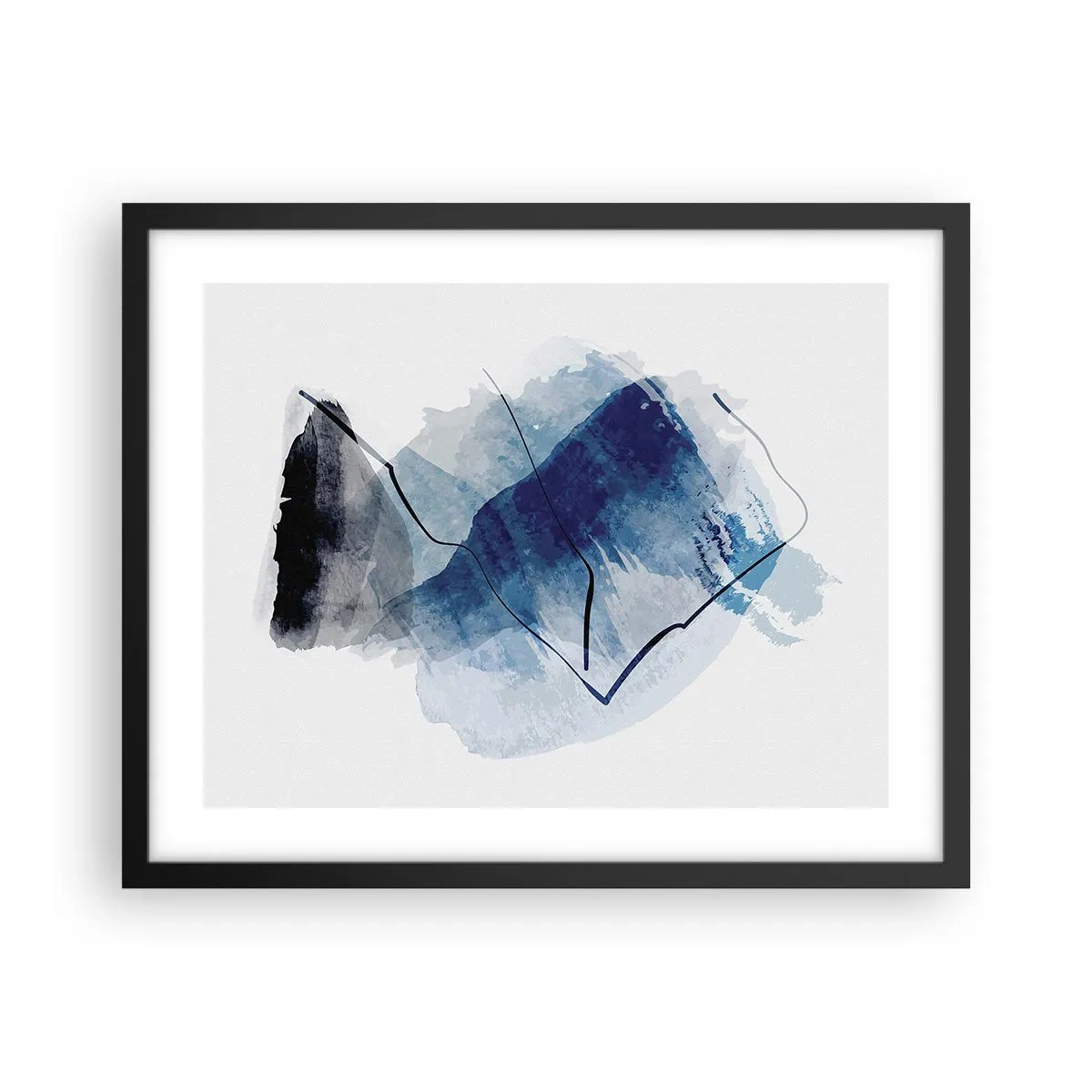 Plakat i sort ramme - Isbjerg - 50x40 cm