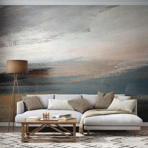 Fototapet Standard Eco - Abstraktion: nordligt landskab - Stykke, Abstraktion, Minimalisme - 250x175 cm