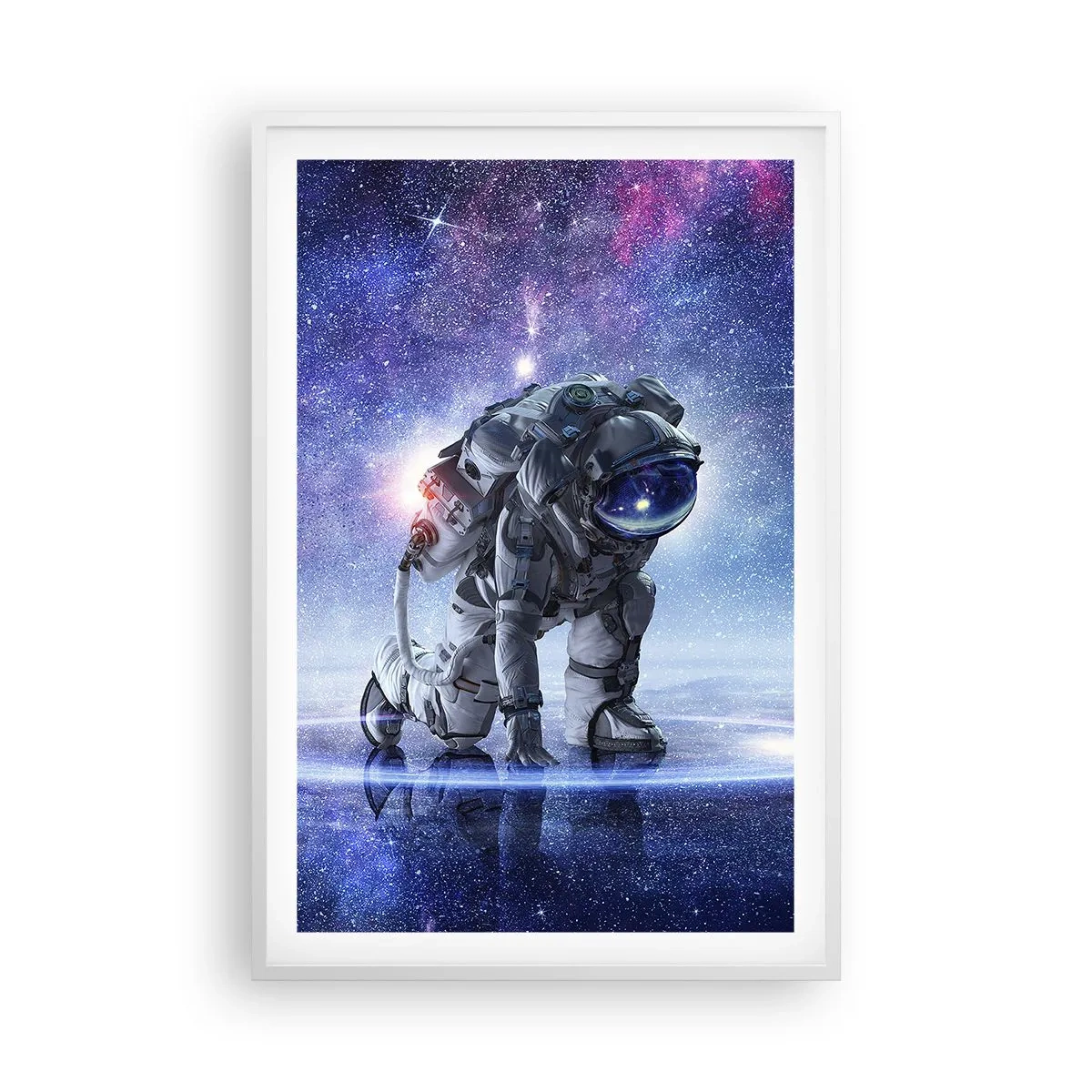Plakat i hvid ramme - Den stjerneklare himmel over mig - 61x91 cm