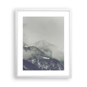Plakat i hvid ramme - Tåget dal - 40x50 cm