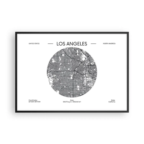 Plakat i sort ramme - Los Angeles' anatomi - 100x70 cm