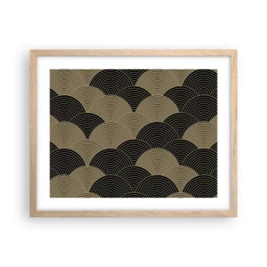 Plakat i ramme af lyst egetræ - Enhed i mangfoldighed - 50x40 cm