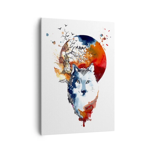 Lærredstryk - Billede på lærred - Næse til næse med natten - 50x70 cm