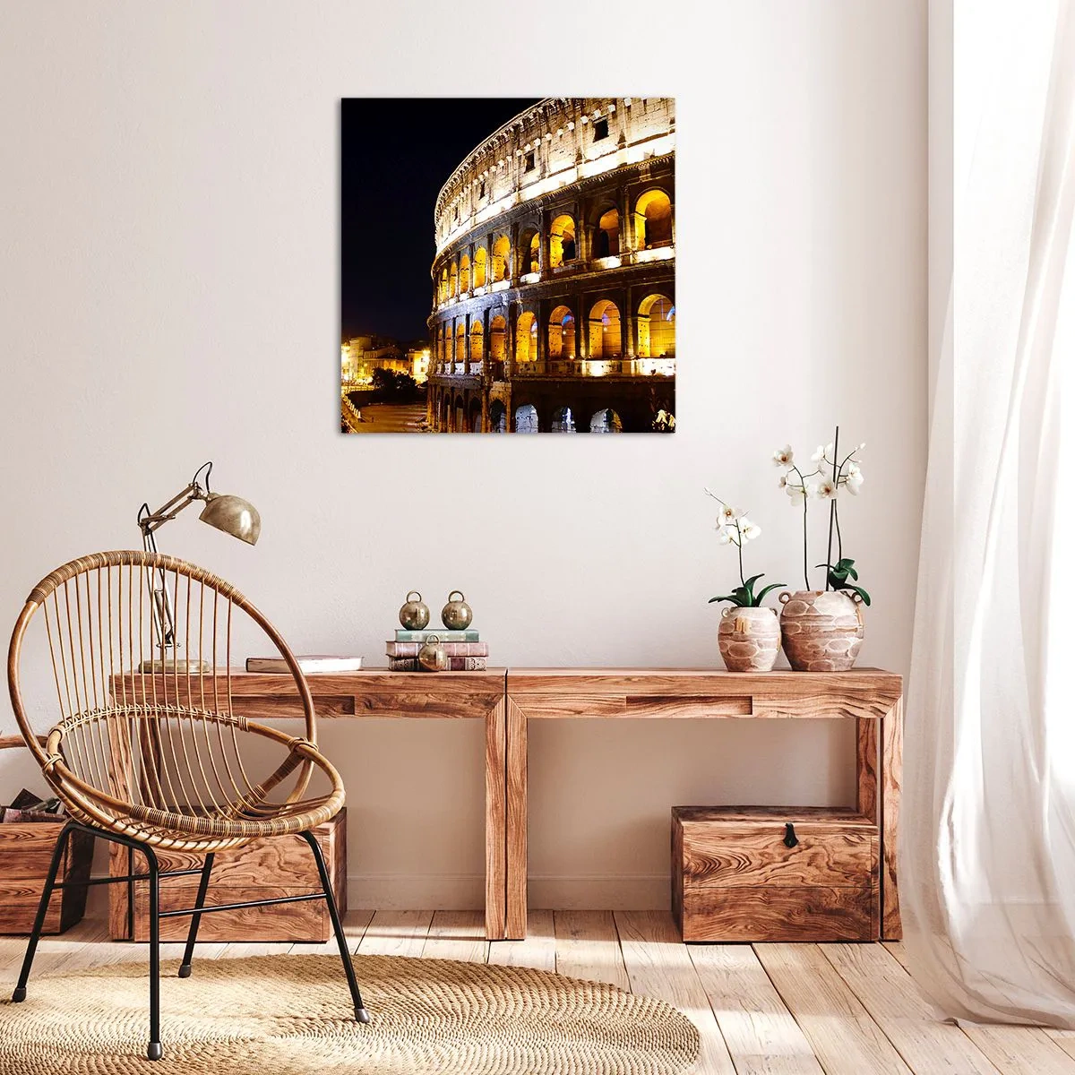 Lærredstryk - Billede på lærred - Legene er ved at begynde - 50x50 cm