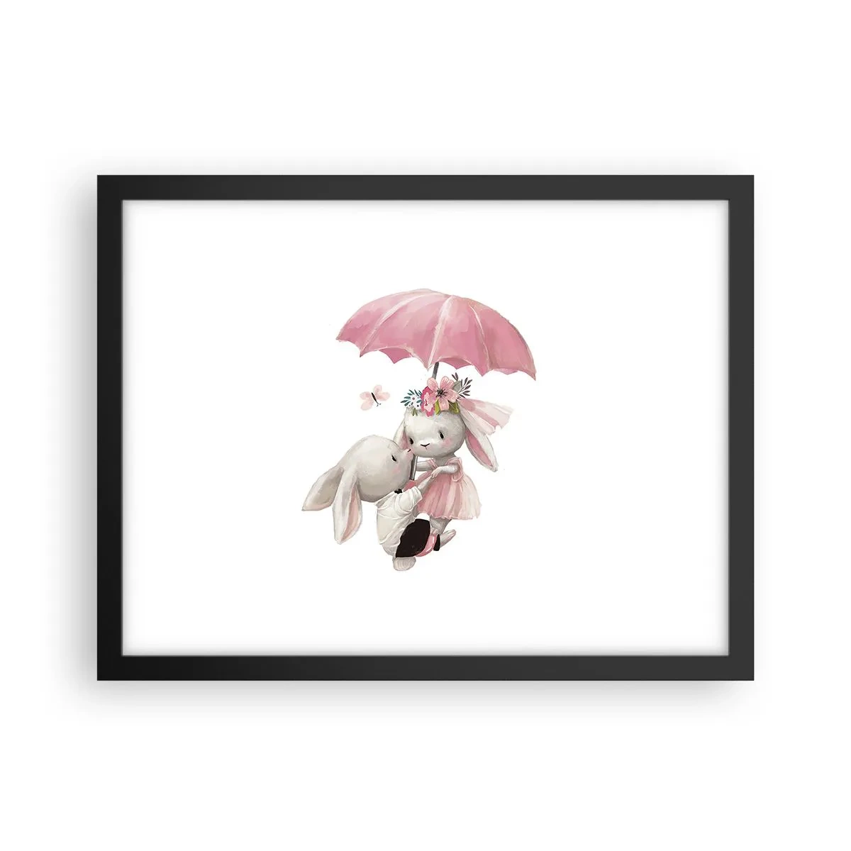 Plakat i sort ramme - Det er kærlighed - 40x30 cm