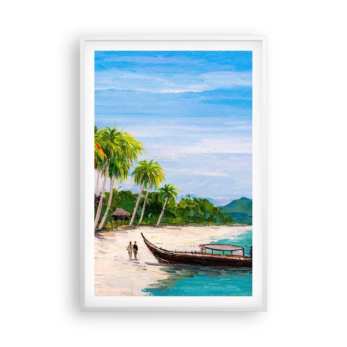 Plakat i hvid ramme - En eksotisk drøm - 61x91 cm