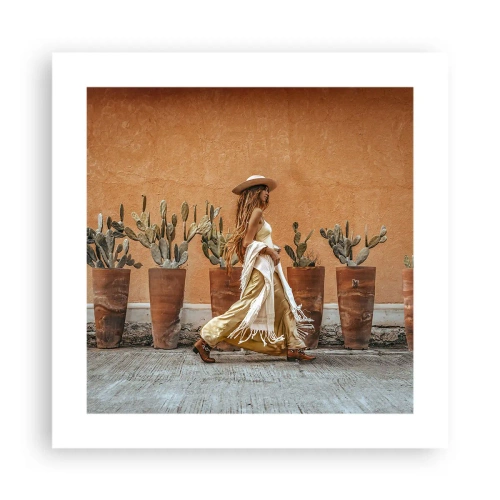 Plakat - I en hippieagtig stil - 40x40 cm